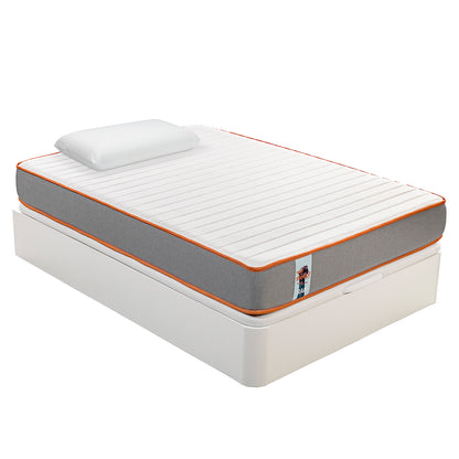 Pack de colchón Rap + canapé abatible blanco + Almohada viscoelástica Indie