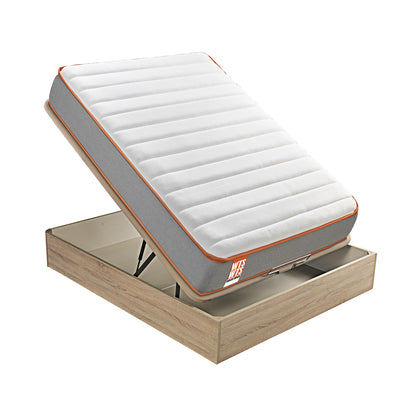 Pack de colchón de visco soja Rock y canapé abatible Madera - PACK ROCK 6